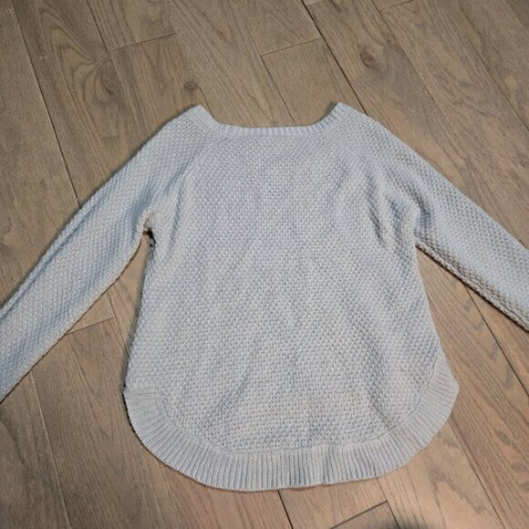 Grey Cloud Chaser Knitted Sweater Lace Swoop neck Size M - Picture 5 of 5
